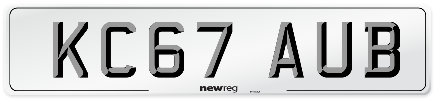 KC67 AUB Number Plate from New Reg